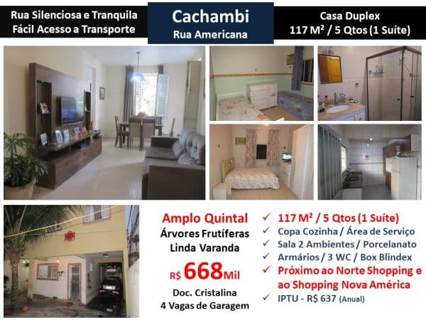 Casa Cachambi Americana 117M²