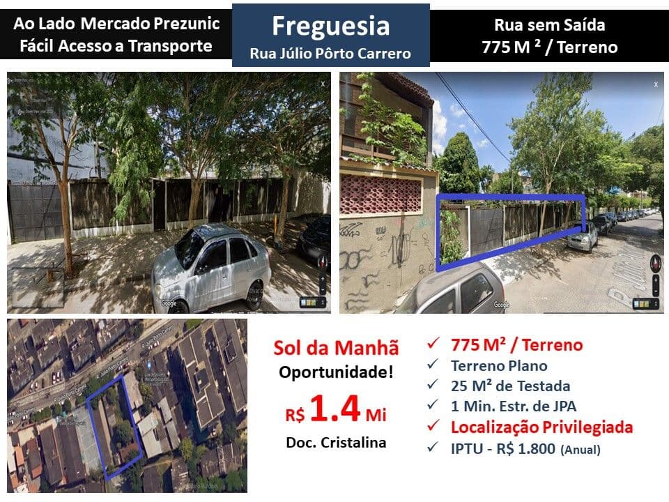Terreno JPA Freguesia Julio Porto Carrero 775M²