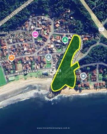 Terreno Pé na Areia – Vila Histórica de Mambucaba, Angra dos Reis/RJ