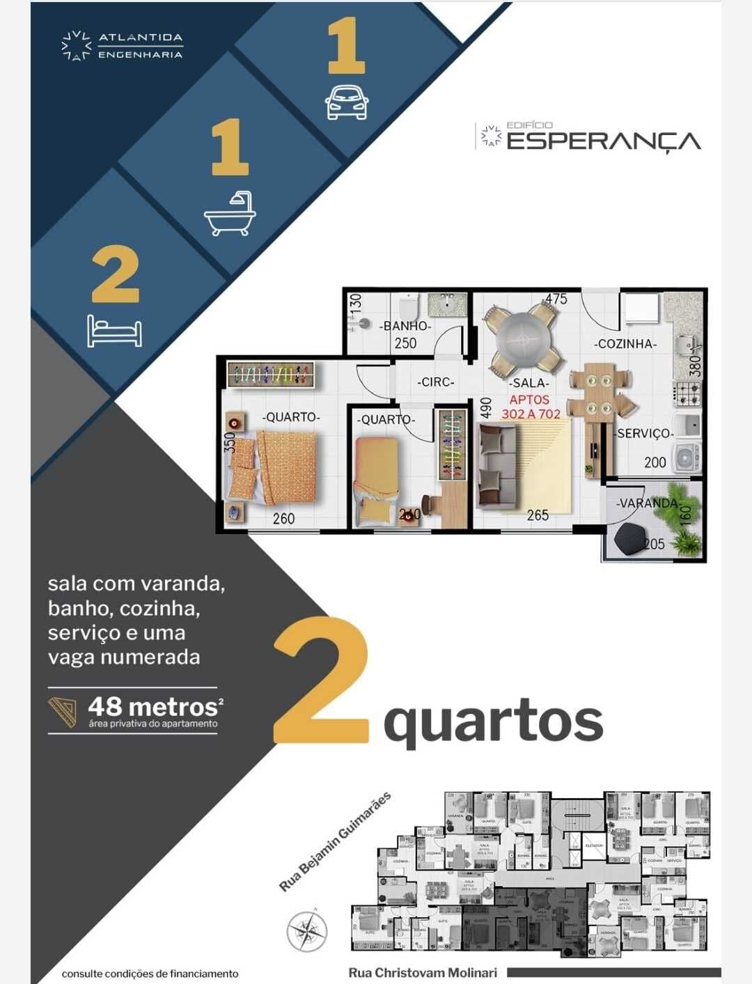 Apartamento 2 quartos no bairro Morro da Glória por R$329.000,00
