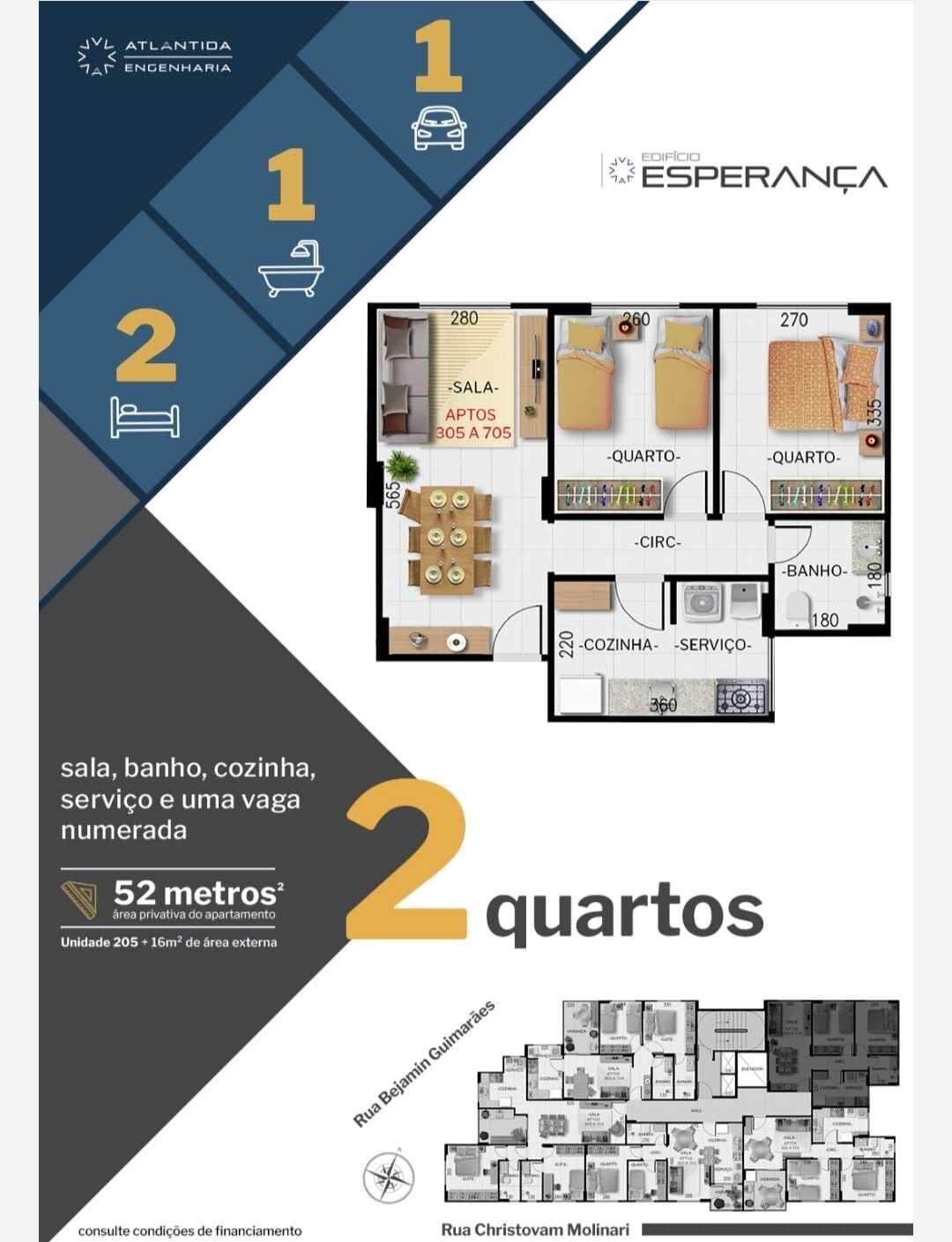 Apartamento 2 quartos no bairro Morro da Glória por R$369.000,00