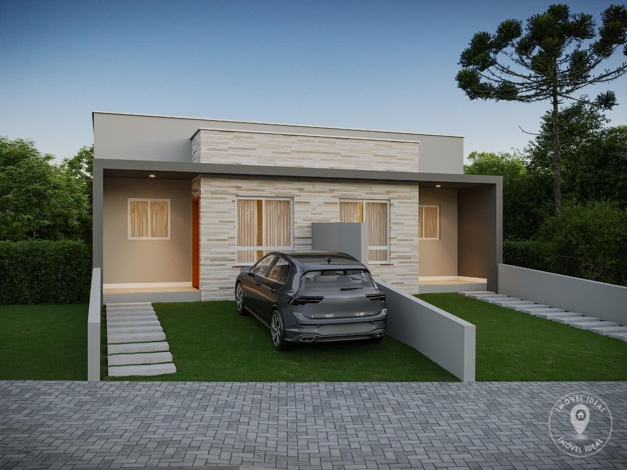 Casa 2 dormitórios c/Pátio Privativo e Vaga de Garagem - Três Figueiras - Santa Isabel em Viamão/RS