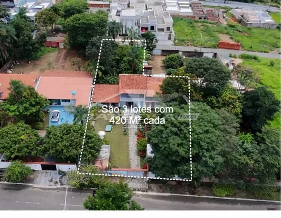 Casa de 2 Quartos com 3 lotes de 420 m² cada á venda no bairro Turista II
