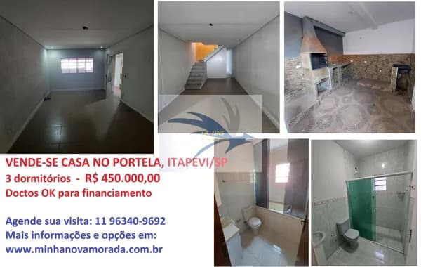 Casa à venda no Jd. Portela, Itapevi-SP