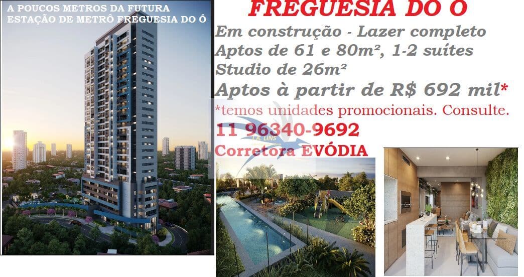 APARTAMENTOS EM CONSTRUÇÃO FREG. DO Ó, ZN