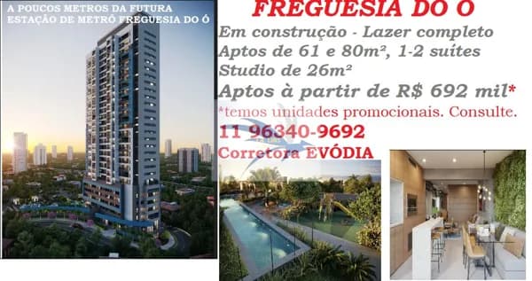 APARTAMENTOS EM CONSTRUÇÃO FREG. DO Ó, ZN