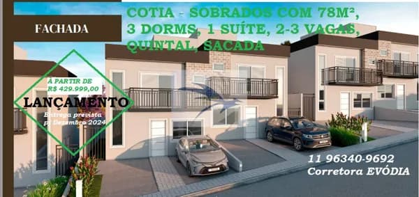 Casa Sobrado com 3 dorms, 1 suíte
