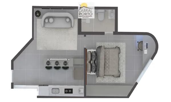 ✨🏙️ Studio moderno com GARAGEM, tecnologia e conforto que você merece!