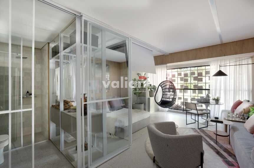 Apartamento 1 Dormitório em Moema 38,15m² em Construção de frente para o Pq. Ibirapuera