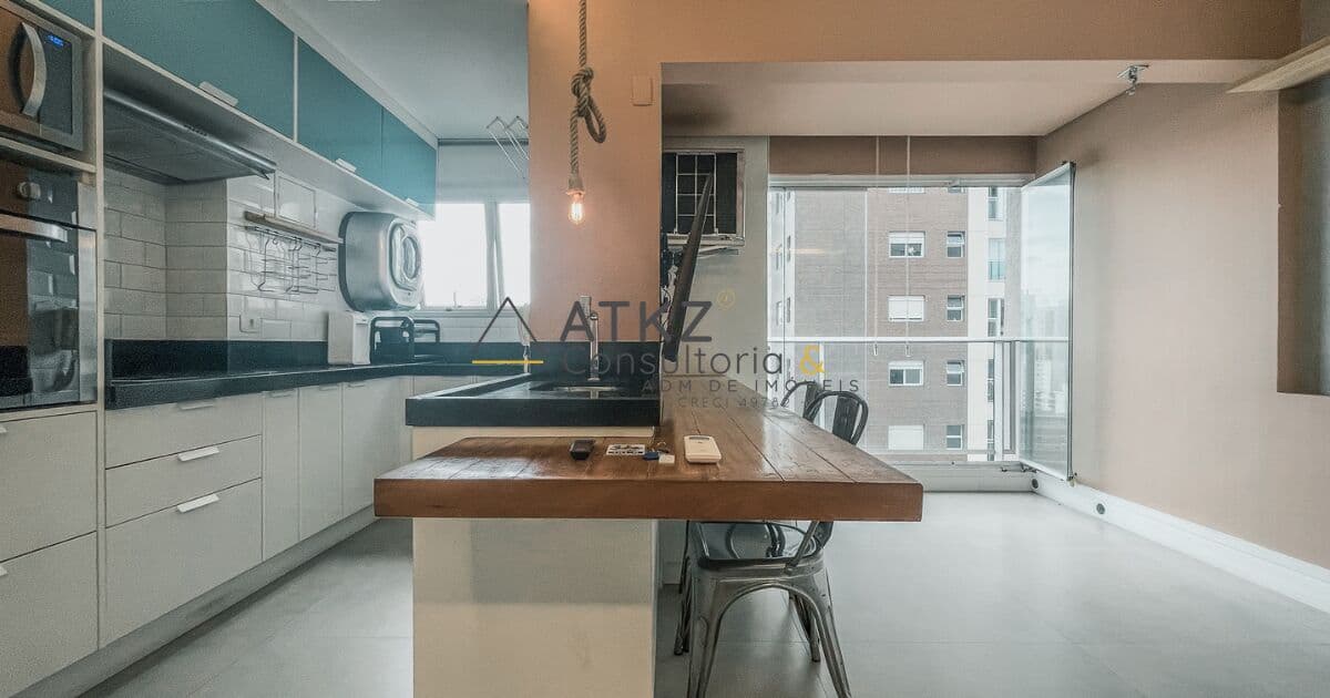 Apartamento Moderno no Brooklin – 1 Dormitório, 33m², Completo com 1 Vaga de Garagem!