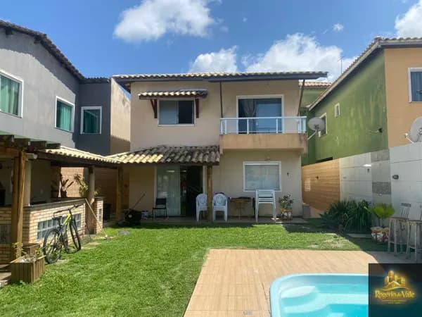Alugo Temporada Casa Dúplex Cond. Arembepe Aquaville 4/4 -3 Suítes, Piscina Garagem, Varanda