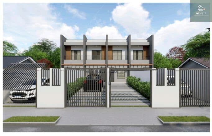 Sobrado Geminado com Projeto Moderno