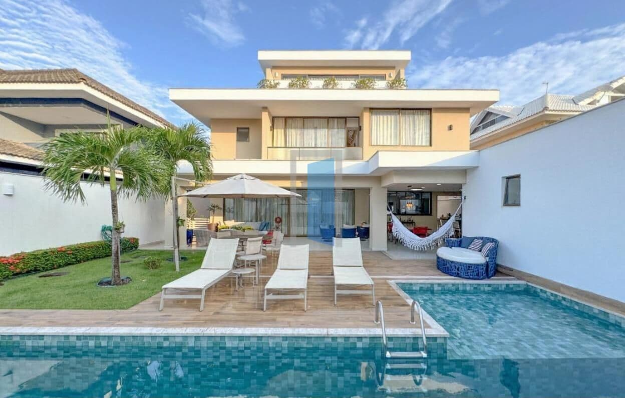 🏆🌴 DEL LAGO | MANSÃO TRIPLEX COM 700m², 5 SUÍTES, PISCINA COM RAIA