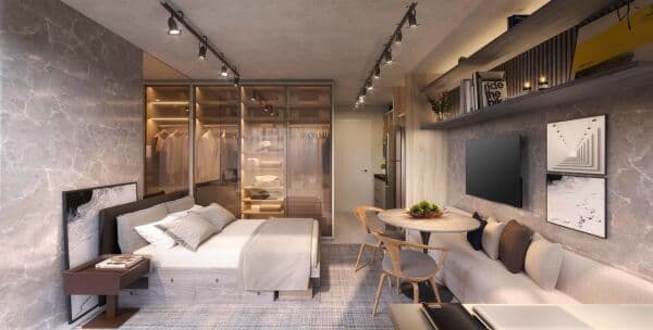 QUAD STUDIOS -Studios de 24,50m², pronto para morar, à venda no bairro Campo Belo - São Paulo/SP, Zona Sul