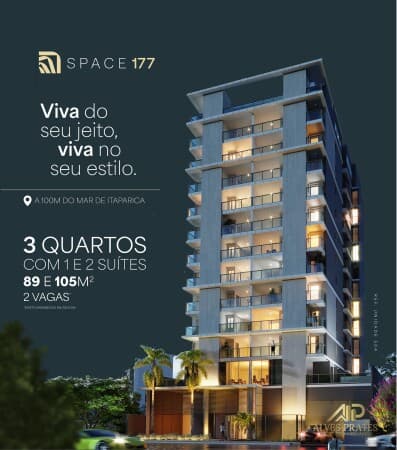 Apartamento 3 quartos Alto Padrão, Praia de Itaparica, Vila Velha
