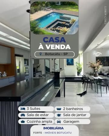 Casa Alto Padrão em Residencial Terras Altas, Botucatu/SP