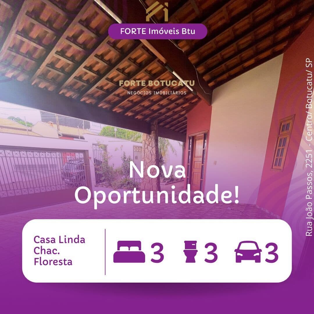 Casa alto padrão no bairro Chácara Floresta em Botucatu-SP