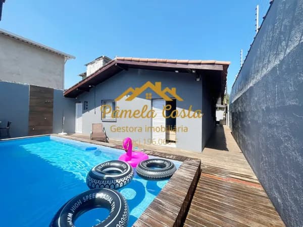 VENDO CASA TÉRREA COM PISCINA – JARDIM VIRGÍNIA / ENSEADA – APENAS 800 METROS DA PRAIA