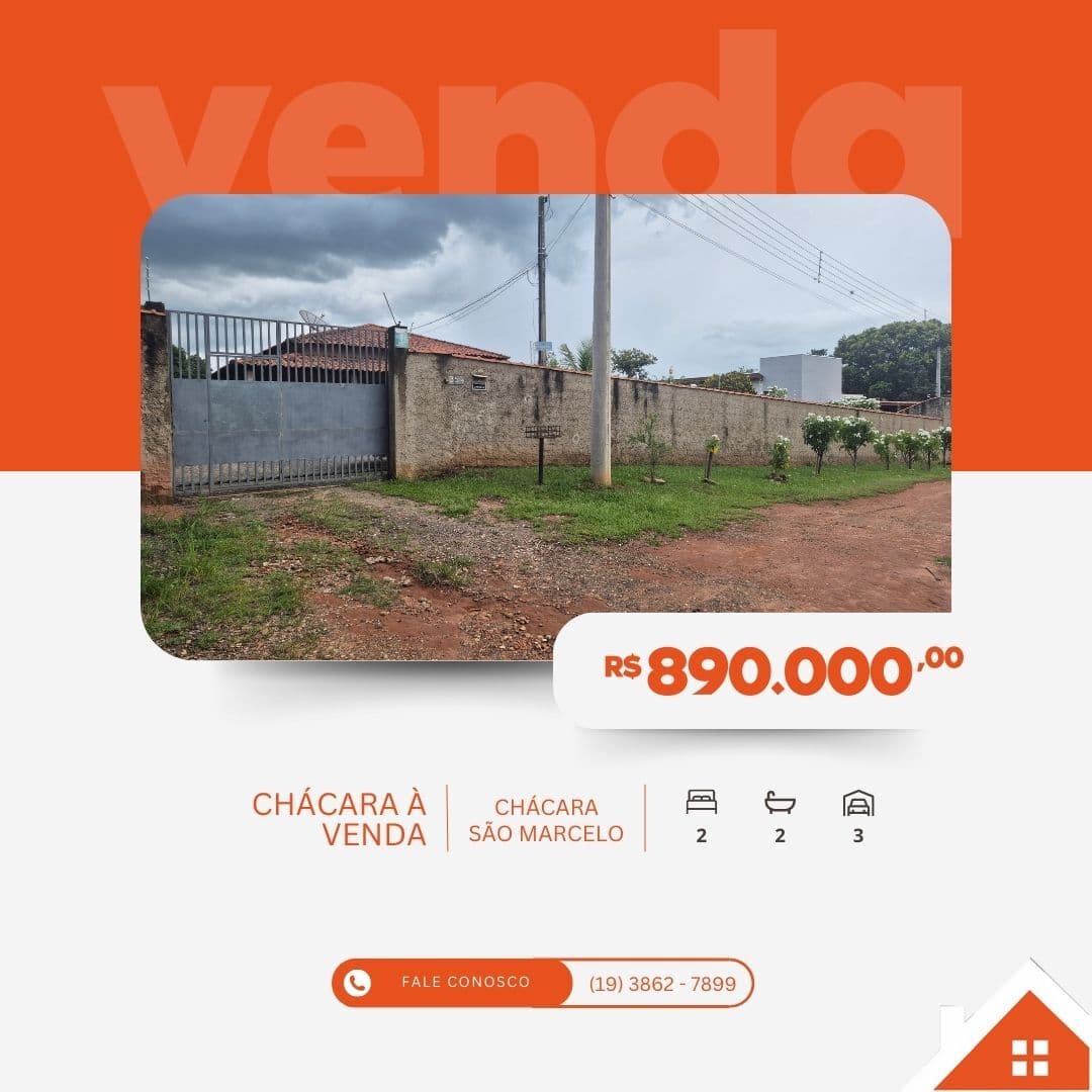 Chácara à venda no bairro Chácara São Marcelo - Mogi Mirim/SP