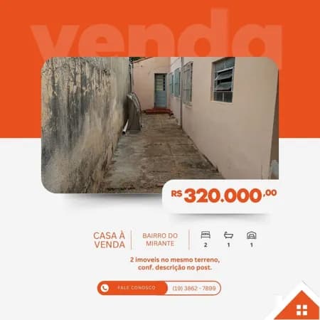 Casa à venda no bairro Mirante - Mogi Mirim/SP