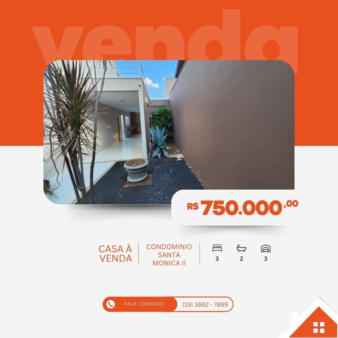 Casa à venda no bairro Condominio Santa Monica III - Mogi Guaçu/SP
