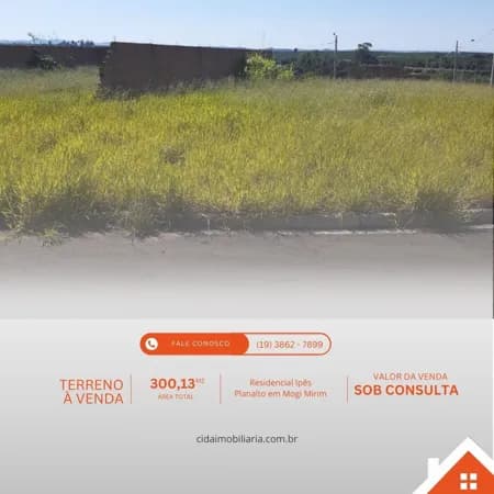 Terreno à venda no bairro Jardim Planalto - Mogi Mirim/SP