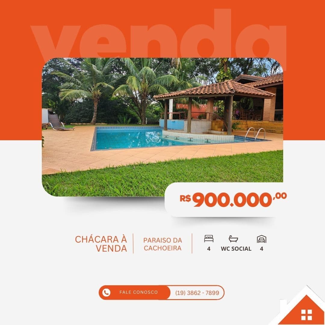 Chácara à venda no bairro Paraíso da Cachoeira - Mogi Mirim/SP
