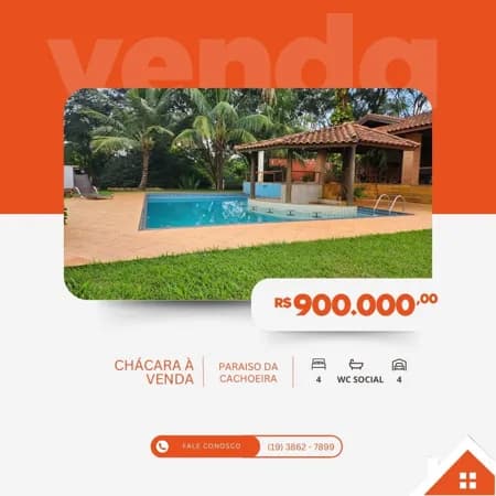 Chácara à venda no bairro Paraíso da Cachoeira - Mogi Mirim/SP