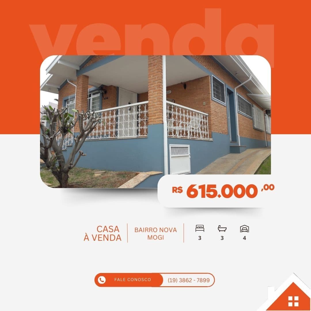 Casa à venda no bairro Nova Mogi - Mogi Mirim/SP