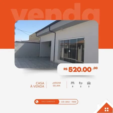 Casa à venda no bairro Jardim Selma - Mogi Guaçu/SP