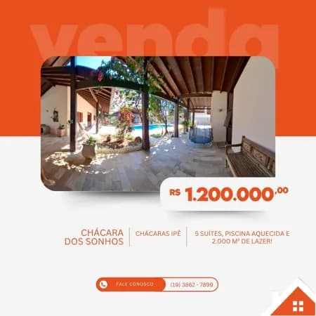 Chácara à venda no bairro Chácara Ipê - Mogi Mirim/SP