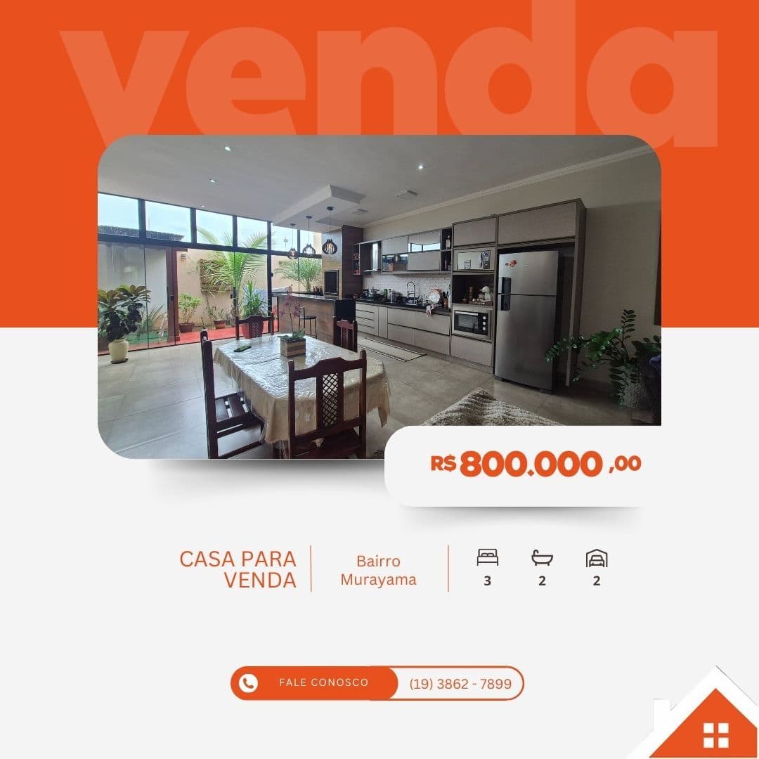 Casa à venda no bairro Jardim Murayama - Mogi Mirim/SP