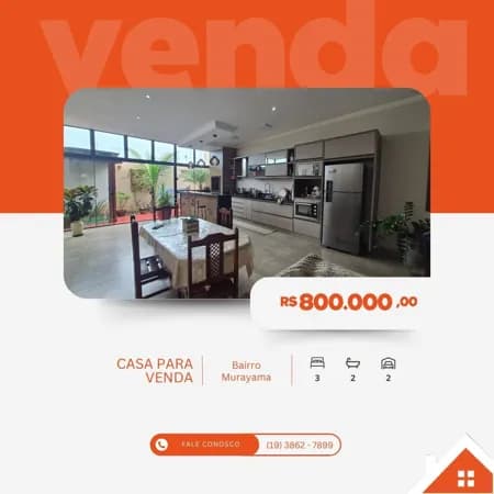 Casa à venda no bairro Jardim Murayama - Mogi Mirim/SP
