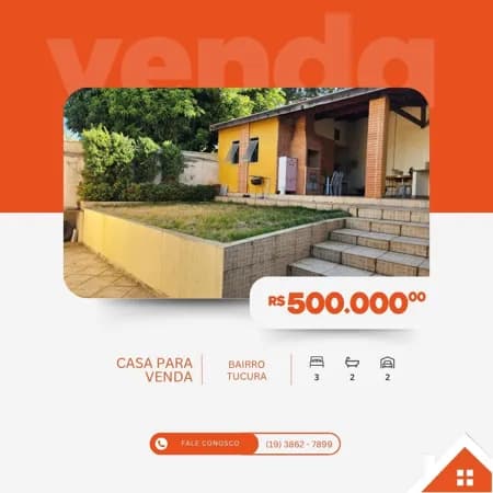 Casa à venda no bairro Tucura - Mogi Mirim/SP