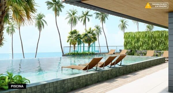 Apartamentos a Beira-mar da Praia de Cruz das Almas com 3, 4 Suites e Coberturas - Edf Open, Maceió Alagoas