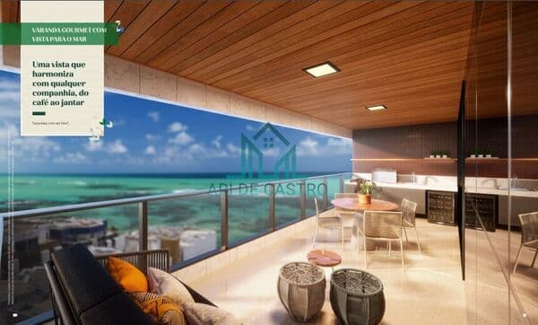 Apartamento à Venda - Edf Caravaggio: 4 Suítes Alto Padrão, Varanda - na 1ª Quadra da Praia de Jatiúca - Maceió Alagoas