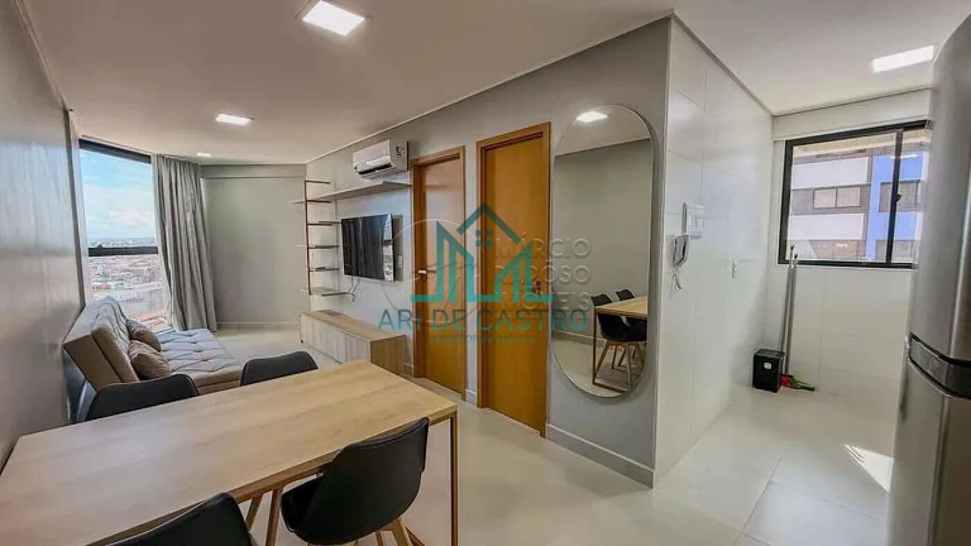 Apartamento Quarto e Sala, 40m², Varanda, Mobiliado à venda a duas Quadras da Praia - Maceió Alagoas