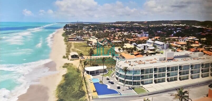 Apartamento Vista Mar, 2 Quartos, 80m², 2 Vagas na Praia da Barra de São Miguel - Alagoas