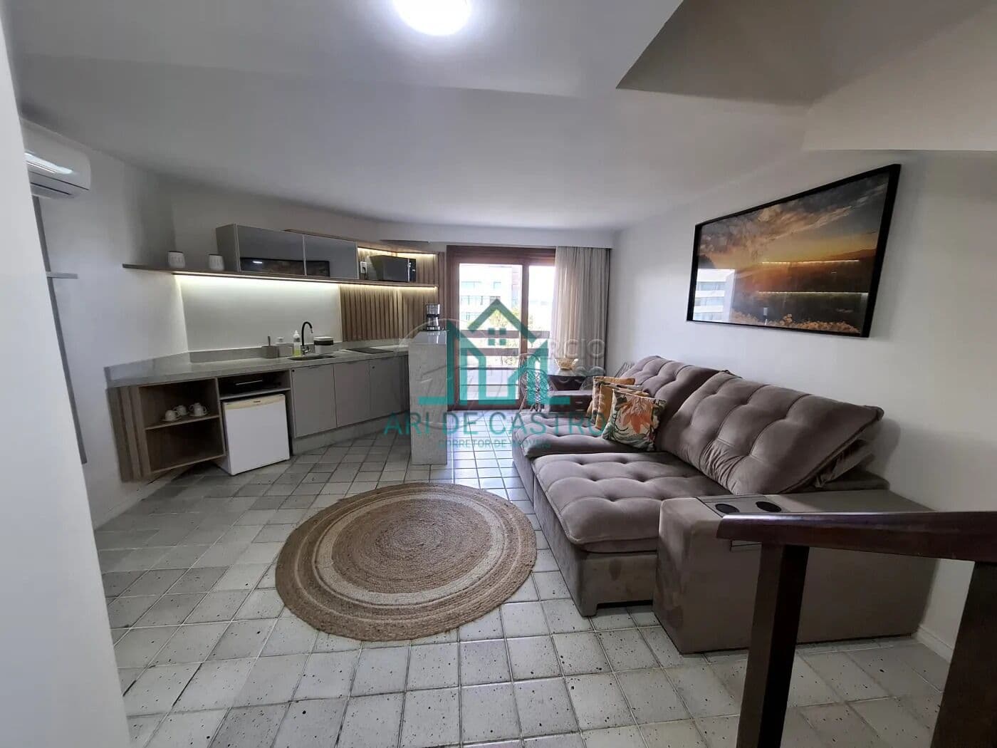 Apartamento Flat Duplex Mobiliado, Beira-mar, com 57m² no Jatiuca Resort Flat