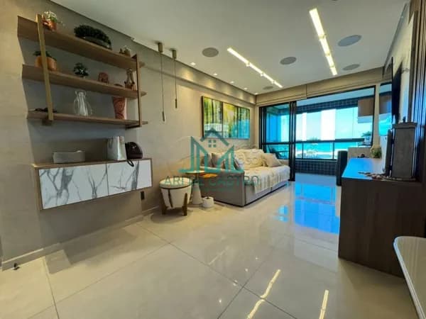 Apartamento Beira-mar com 3 Suítes, 115m² e Varanda Gourmet à venda com Vista mar da Praia de Jacarecica no Evolution - Maceió Alagoas