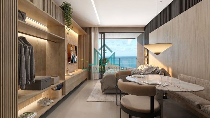 Apartamento Studio - Vert Home Corporate, 35m² com varanda na Praia de Ponta Verde - Maceió Alagoas