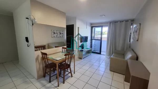 Apartamento Beira-mar Quarto e Sala, Mobiliado com Varanda à venda na Praia de Pajuçara - Maceió Alagoas