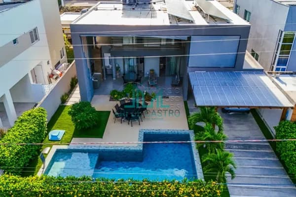 Casa de Alto Padrão com Piscina, Duplex, 4 Suítes, 288m² à venda no Cond na Massagueira - Alagoas
