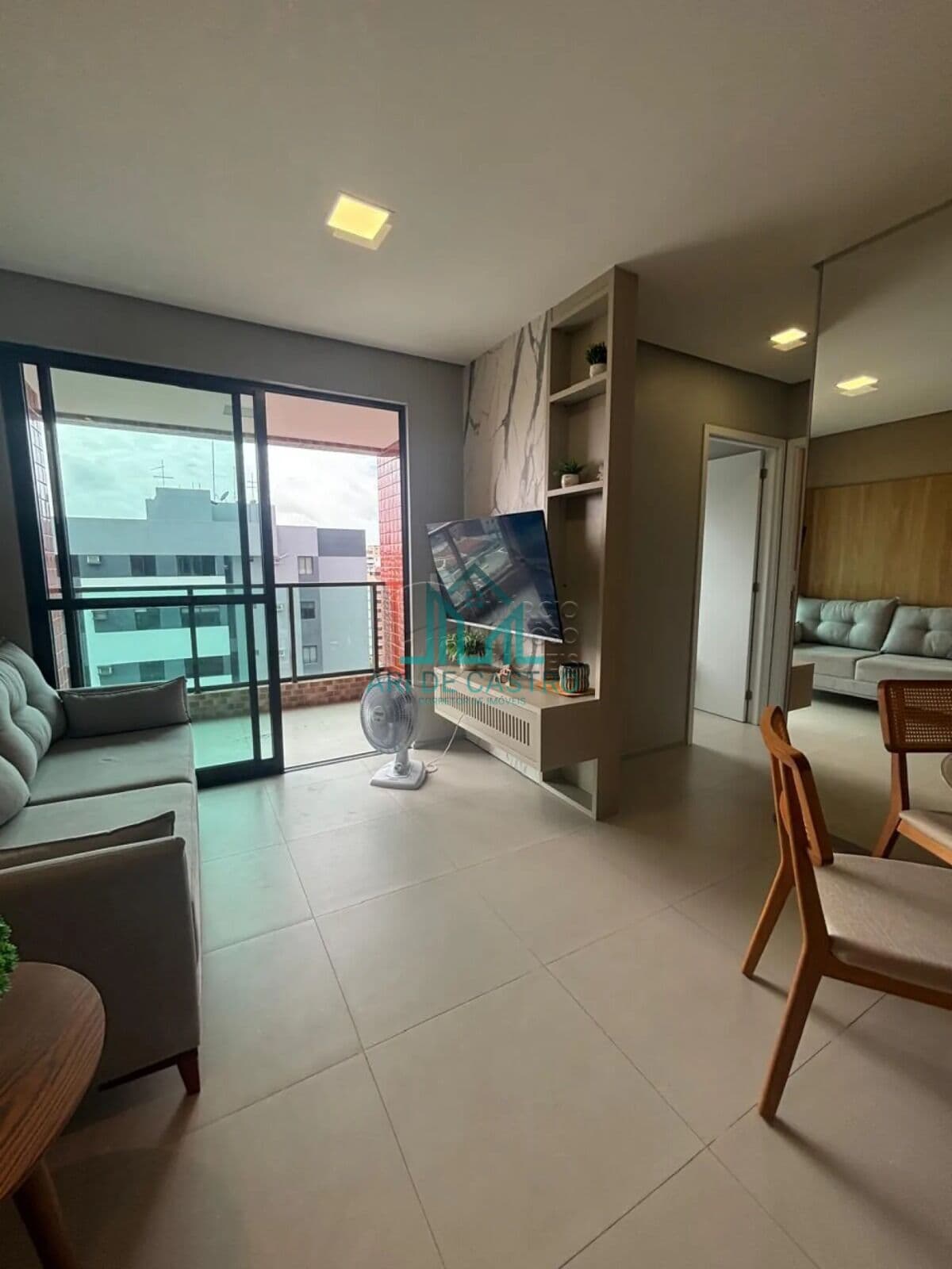 Apartamento Novo Mobiliado com 2 Quartos, Varanda com 58m² em Andar Alto - Maceió Alagoas