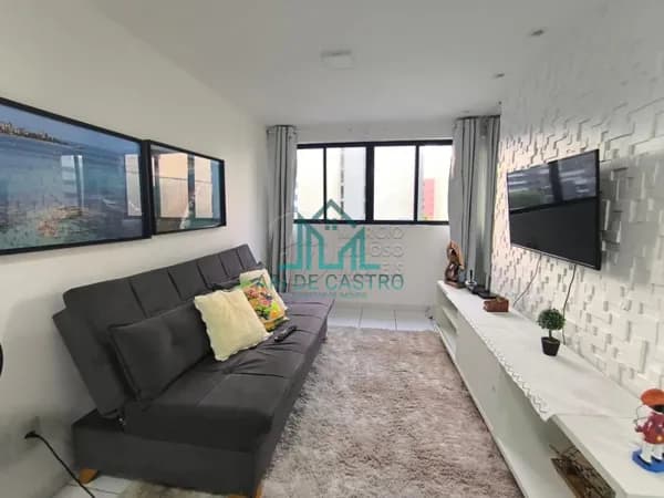 Apartamento Quarto e Sala, Varanda, Mobiliado, com 39m² na Praia de Jatiuca - Maceió Alagoas