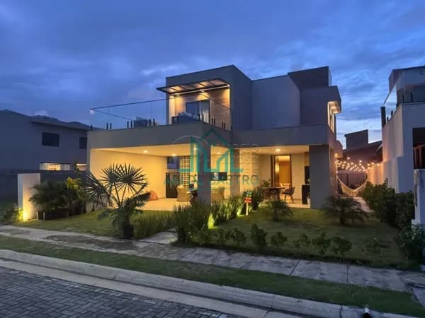 Casa Duplex com 4 Suítes, Closet, 223m² e Varanda Gourmet à venda em Condomínio na Barra Nova Alagoas