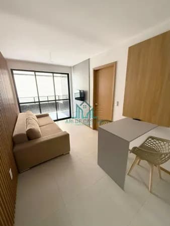 Apartamento Quarto e Sala com Varanda Mobiliado à venda no Praia de Ponta Verde - Maceió Alagoas
