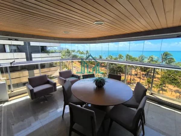 Apartamento Beira-mar com 4 Suítes com 279m² com Varanda Gourmet na Praia da Pajuçara - Maceió Alagoas