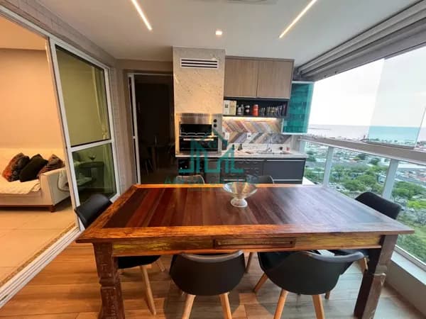 Apartamento com 3 Suítes e Varanda Gourmet, 121m² à venda no Farol - Maceió Alagoas