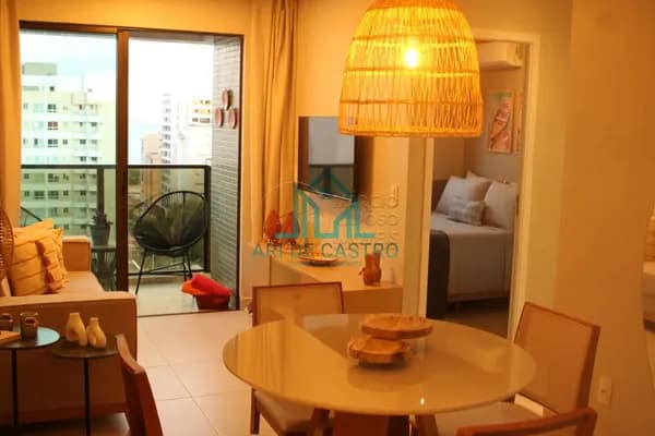 Apartamento Nascente Mobiliado com 2 Quartos com Varanda Gourmet 54m², em Andar Alto na Praia de Jatiúca - Maceió Alagoas
